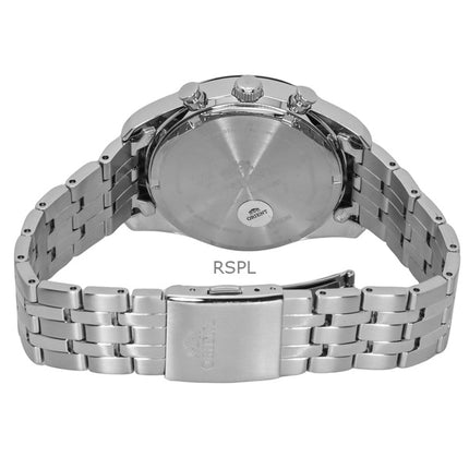 Reloj Orient Contemporary Cronógrafo de acero inoxidable con esfera azul marino de cuarzo RA-TX0303L para hombre