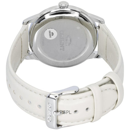 Reloj Orient Bambino con correa de piel y esfera rosa, solar, RA-WK0005P para hombre