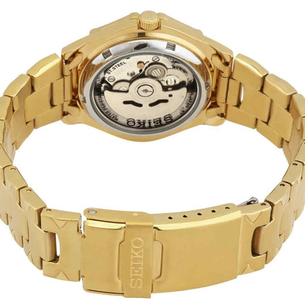 Reloj Seiko 5 Sports dorado, acero inoxidable, esfera dorada, automático, SNZ450J1, 100 m, para hombre, reacondicionado