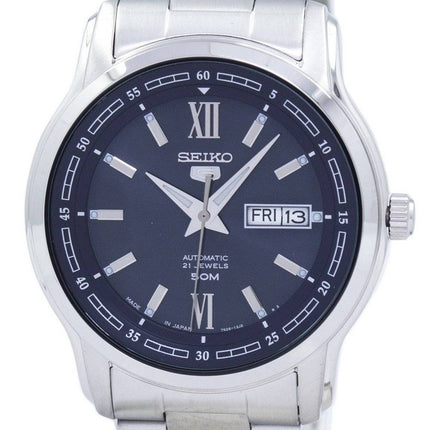 Reloj Seiko 5 automático con esfera azul, fabricado en Japón, SNKP17J1, para hombre, reacondicionado.