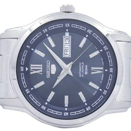 Reloj Seiko 5 automático con esfera azul, fabricado en Japón, SNKP17J1, para hombre, reacondicionado.