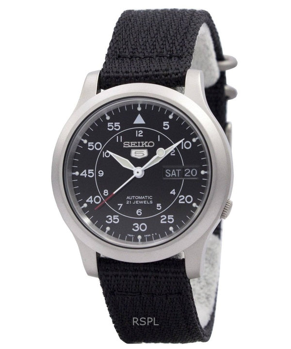 Reloj Seiko 5 Military automático con esfera negra SNK809K2 para hombre reacondicionado