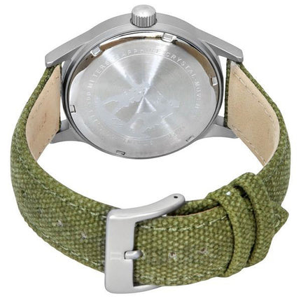 Reloj de campo para hombre Ratio Quest con correa de lona de zafiro y esfera verde caqui, cuarzo RTQ029 100M, edición Lewis and