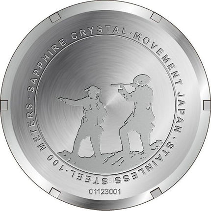 Reloj de campo para hombre Ratio Quest con correa de lona de zafiro y esfera verde caqui, cuarzo RTQ029 100M, edición Lewis and