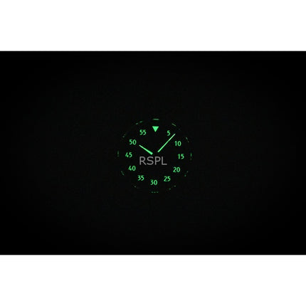 Ratio Skysurfer Pilot Black Sunray Dial Cuero Automático RTS321 200M Reloj para hombre