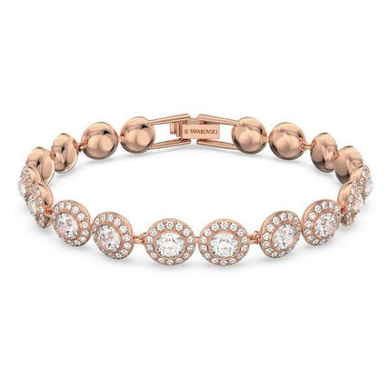 Pulsera de tenis con baño en oro rosa y cristales transparentes Una Angelic de Swarovski 5240513 para mujer
