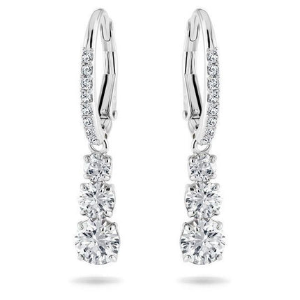 Pendientes de aro con baño de rodio y circonitas Swarovski Stilla Attract 5416155 para mujer
