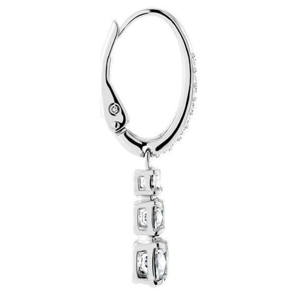 Pendientes de aro con baño de rodio y circonitas Swarovski Stilla Attract 5416155 para mujer