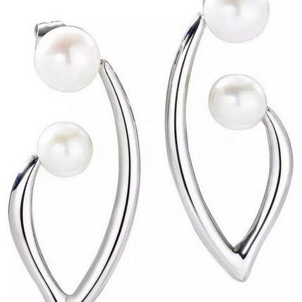 Pendientes Morellato Foglie de acero inoxidable con perlas cultivadas SAKH16 para mujer