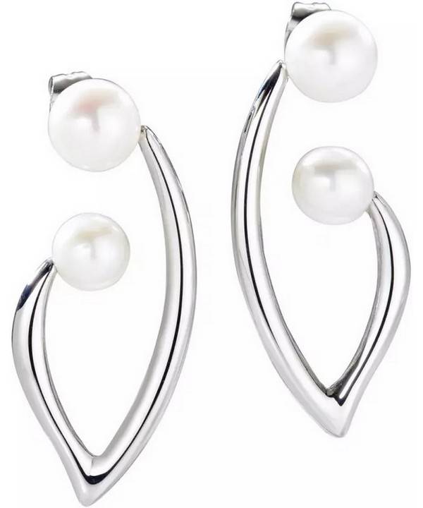 Pendientes Morellato Foglie de acero inoxidable con perlas cultivadas SAKH16 para mujer
