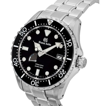 Reloj Grand Seiko Sport Spring Drive para hombre, automático, de acero inoxidable, esfera negra, SBGA461G, 200 m