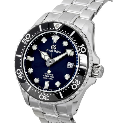 Reloj Grand Seiko Sport Hi-Beat para hombre, automático, de acero inoxidable, esfera azul oscuro, SBGH289G, 200 m