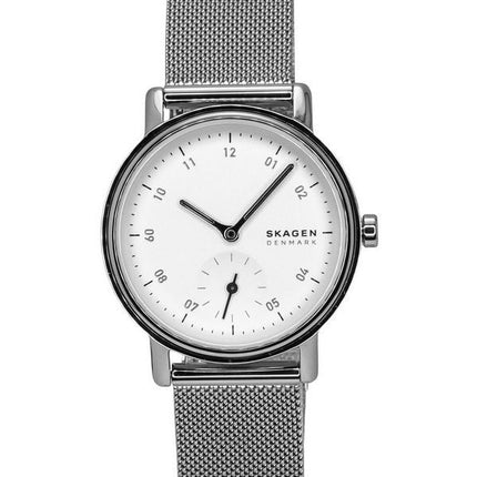 Reloj Skagen Kuppel Lille de acero inoxidable con esfera blanca y cuarzo SKW3100 para mujer