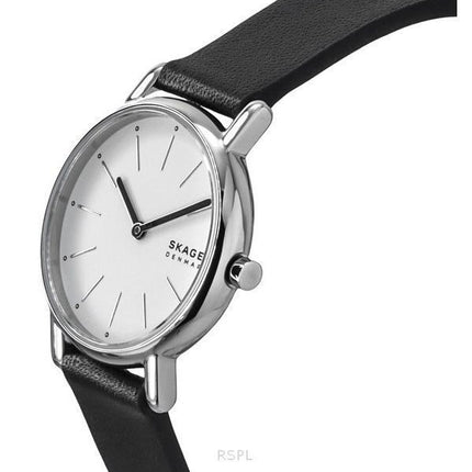 Reloj Skagen Signatur Lille con correa de cuero y esfera blanca de cuarzo SKW3120 para mujer