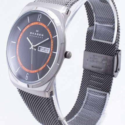 Caja de titanio Skagen Melbye con malla banda SKW6007 reloj de hombre