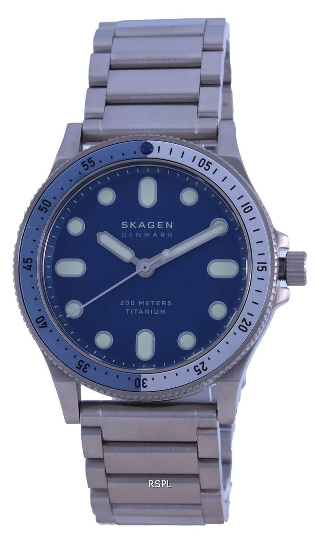 Skagen Fisk EdiciÃ³n limitada Titanium Diver',s Quartz SKW6717 200M Reloj para hombre