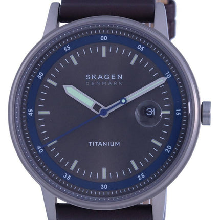 Reloj para hombre Skagen Henriksen, esfera gris, titanio, cuarzo, SKW6753