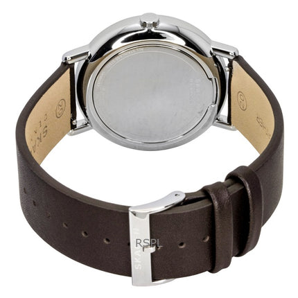 Reloj Skagen Signatur para hombre, multifunción, correa de piel, esfera gris, cuarzo, SKW6941