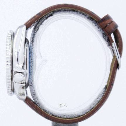 Reloj 200M relación cuero marrón SKX007K1 LS7 de los hombres de Seiko Automatic Diver