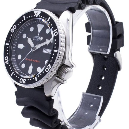 Reloj Seiko Automático de Buceo SKX007 SKX007K1 SKX007K para Hombre con Correa de Caucho Reacondicionado