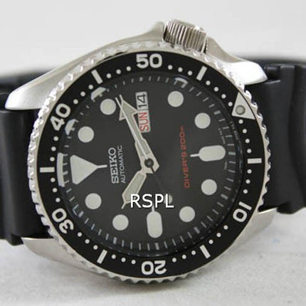 Reloj Seiko Automático de Buceo SKX007 SKX007K1 SKX007K para Hombre con Correa de Caucho Reacondicionado
