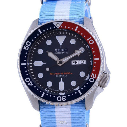 Seiko Automatic Diver&#39,s Polyester Japan Made SKX009J1-var-NATO24 200M Reloj para hombre