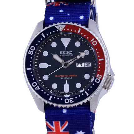 Seiko Automatic Diver&#39,s Polyester Japan Made SKX009J1-var-NATO30 200M Reloj para hombre
