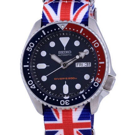 Reloj para hombre Seiko Automatic Diver&#39,s Polyester SKX009K1-var-NATO28 200M
