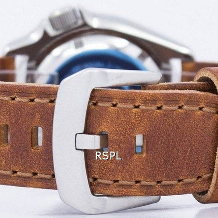 Seiko automático Diver's Ratio Brown Leather SKX011J1-LS9 200M reloj para hombre