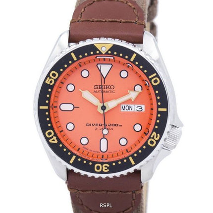 Reloj Nylon correa SKX011J1-NS1 200M de los hombres de Seiko Automatic Diver
