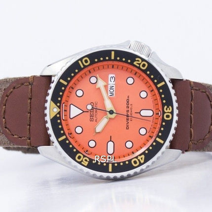 Reloj Nylon correa SKX011J1-NS1 200M de los hombres de Seiko Automatic Diver