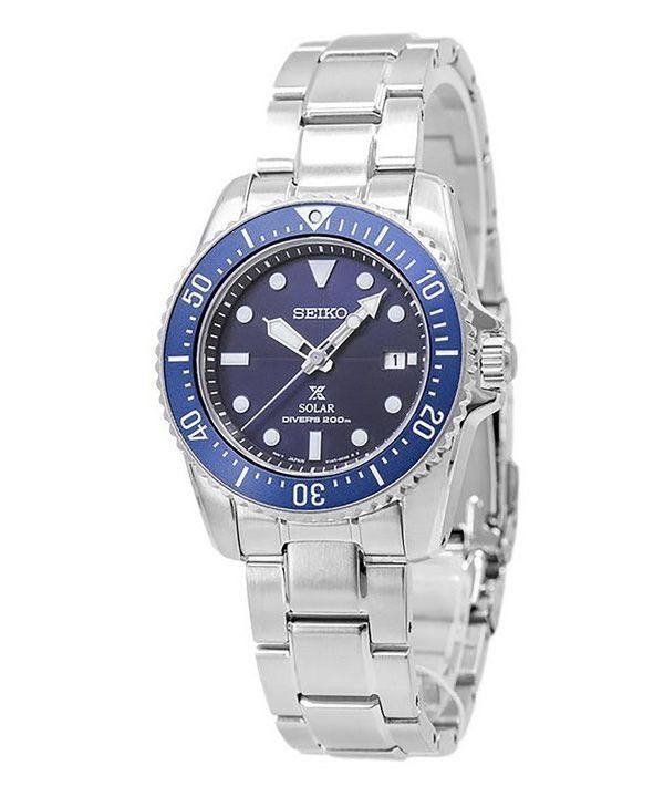 Reloj Seiko Prospex esfera azul solar SNE585 SNE585P1 SNE585P 200M para hombre