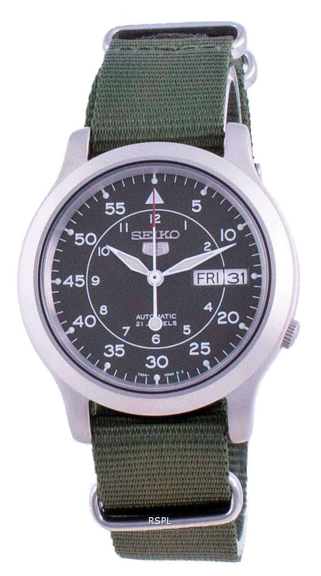 Seiko 5 Military SNK805K2-var-NATO12 Automatisches Nylonarmband Herrenuhr