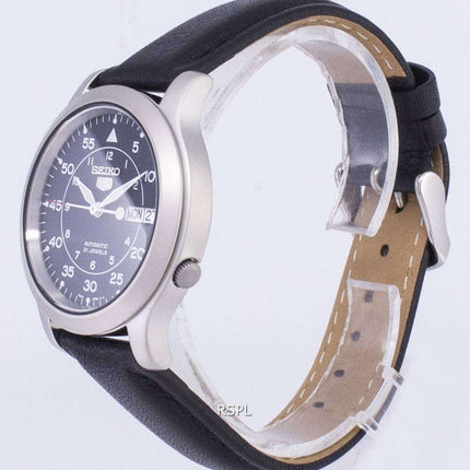 Reloj Seiko 5 militar SNK807K2-SS3 automático cuero negro correa hombre