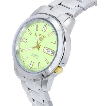 Reloj Seiko 5 automático de acero inoxidable con esfera verde SNKK19 SNKK19J1 SNKK19J para hombre reacondicionado