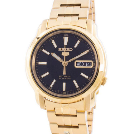 Reloj para hombre Seiko 5 automático con esfera negra SNKL88 SNKL88K1 SNKL88K