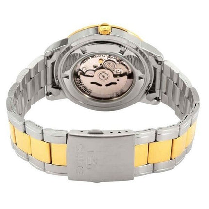 Reloj Seiko 5 de dos tonos de acero inoxidable con esfera plateada y 21 joyas automático SNKN58K1 para hombre