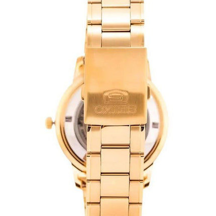 Reloj Seiko 5 dorado de acero inoxidable con esfera dorada y 21 joyas automático SNKN62K1 para hombre