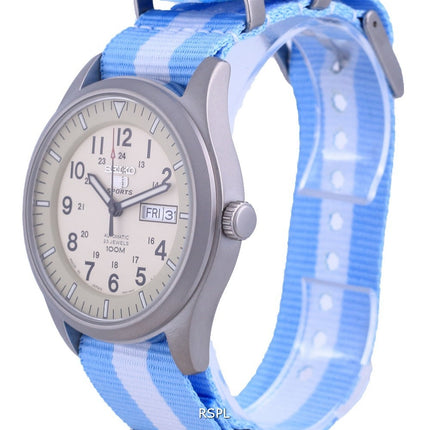 Seiko 5 Sports Military Automatic Japan Made SNZG07J1-var-NATO24 100M Reloj para hombre