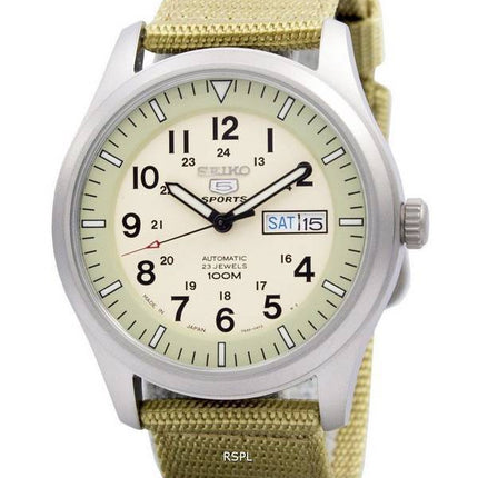 Reloj deportivo automático militar Seiko 5 reacondicionado, fabricado en Japón, SNZG07 SNZG07J1 SNZG07J para hombre