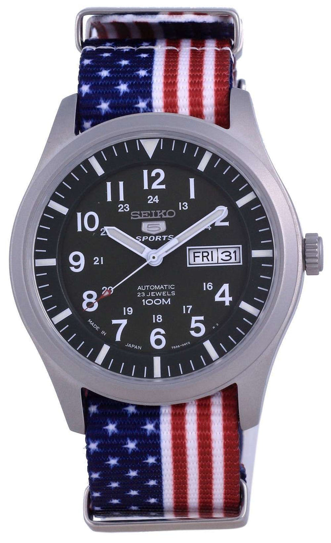 Seiko 5 Sports Automatic Japan Made SNZG09J1-var-NATO27 100M Reloj para hombre
