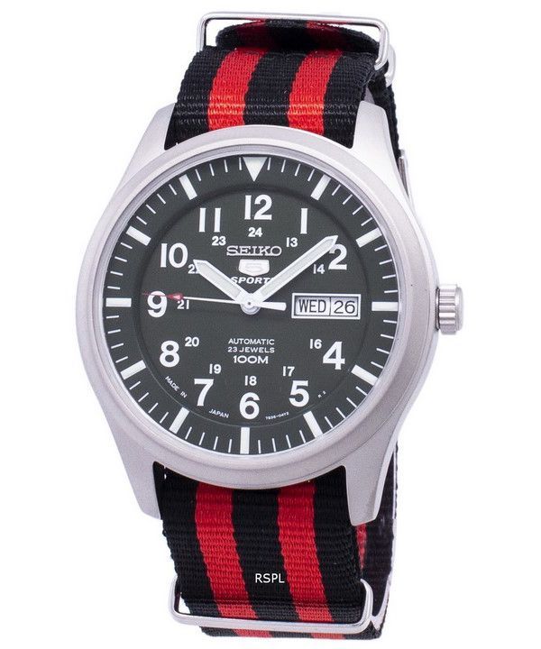 Reloj para hombre Seiko 5 Sports Automatic Japan Made Nato Strap SNZG09J1-NATO3