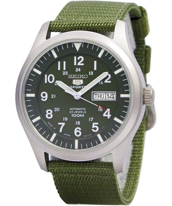 Seiko 5 Military Automatic Sports Japan Made SNZG09 SNZG09J1 SNZG09J Reloj para hombre