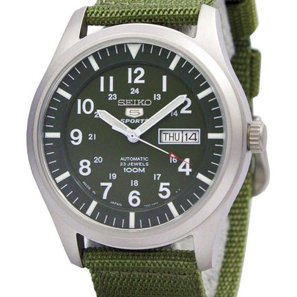 Reloj deportivo automático militar Seiko 5 reacondicionado, fabricado en Japón, SNZG09 SNZG09J1 SNZG09J para hombre