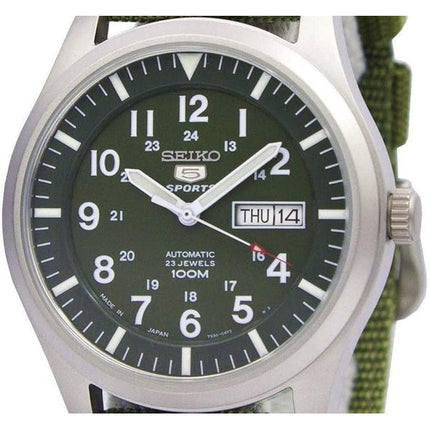 Reloj deportivo automático militar Seiko 5 reacondicionado, fabricado en Japón, SNZG09 SNZG09J1 SNZG09J para hombre