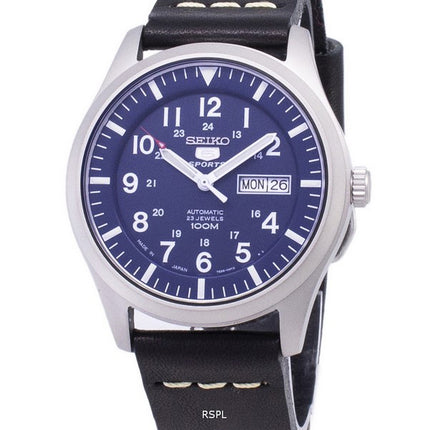 Reloj Seiko 5 Sports SNZG11J1 LS14 automático cuero negro correa de los hombres