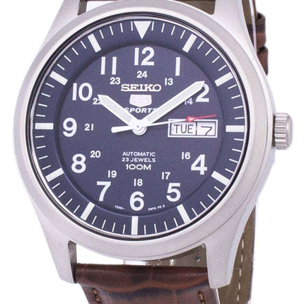 Reloj Seiko 5 Sports relación automática cuero marrón SNZG11K1 LS7 de los hombres