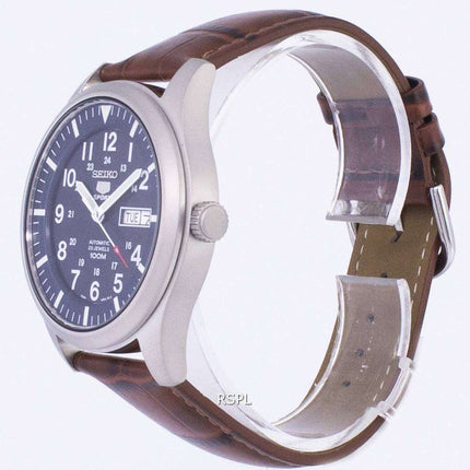 Reloj Seiko 5 Sports relación automática cuero marrón SNZG11K1 LS7 de los hombres