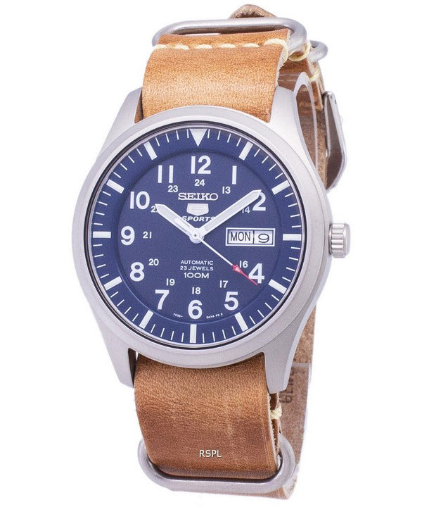 Reloj Seiko 5 Sports SNZG11K1-LS18 automático cuero marrón correa de los hombres