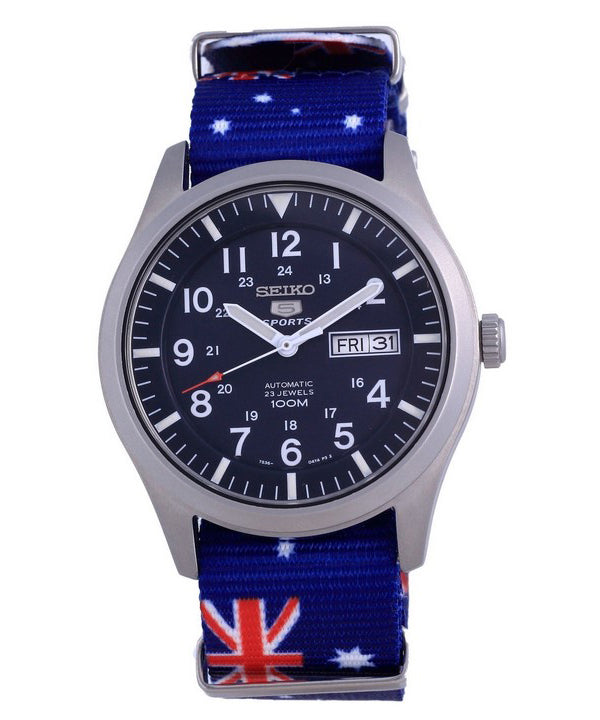 Seiko 5 Sports Automatic Polyester SNZG11K1-var-NATO30 100M Reloj para hombre